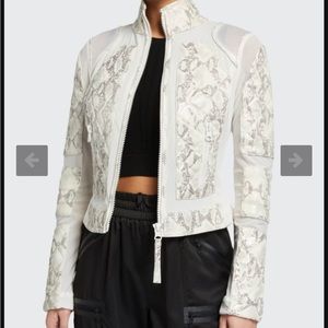NWT Blanc Noir Snake Moto Leather Jacket